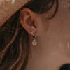 boucles d'oreilles coquillage lune