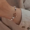 Bracelet perles de culture pendentif astro