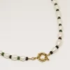 Collier perles de culture agate mousse