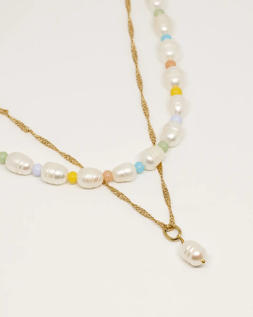 Collier perles de rocailles perles de culture