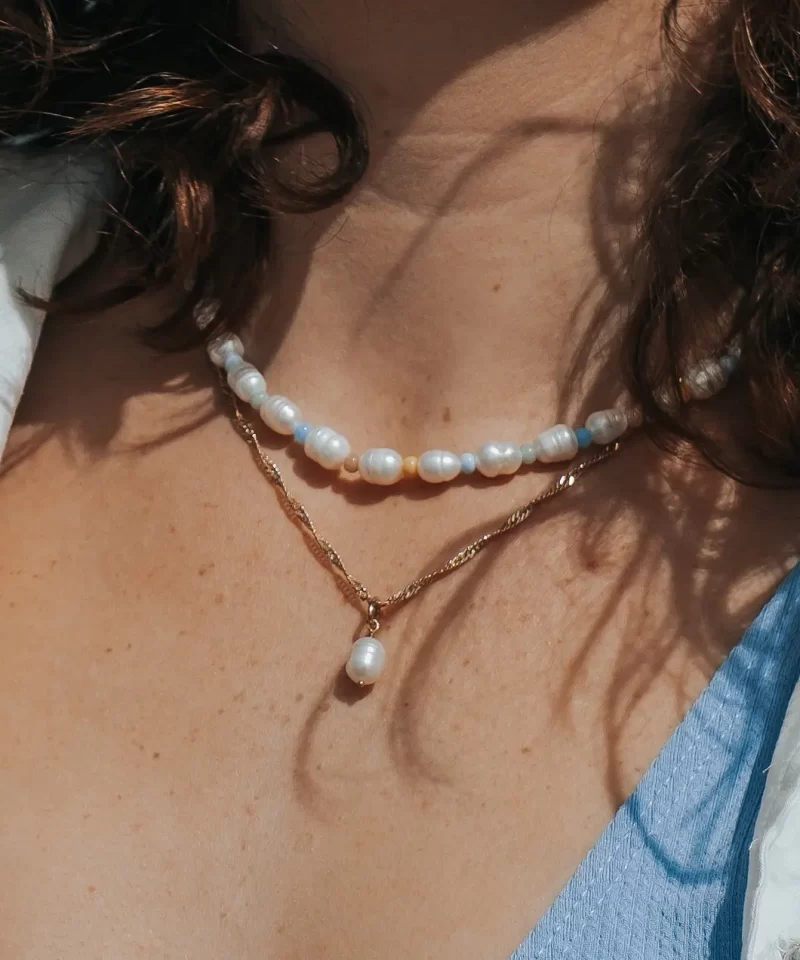 Collier pendentif perle de culture