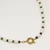Collier perles de culture agate mousse