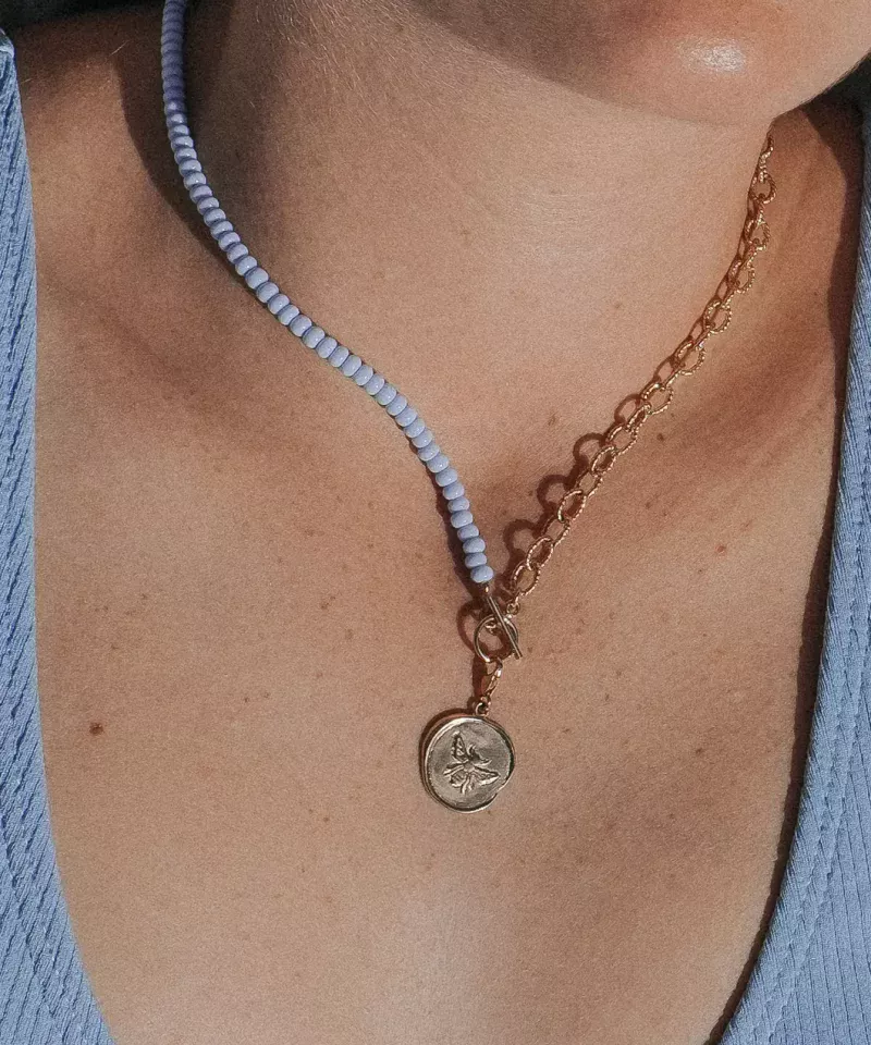 Collier perles de rocailles