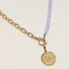 collier perles de rocailles pendentif abeille