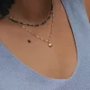 collier pierres agate mousse