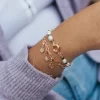 bracelet personnalisable charm plaque or
