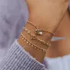 bracelet personnalisable pendentif plaque or