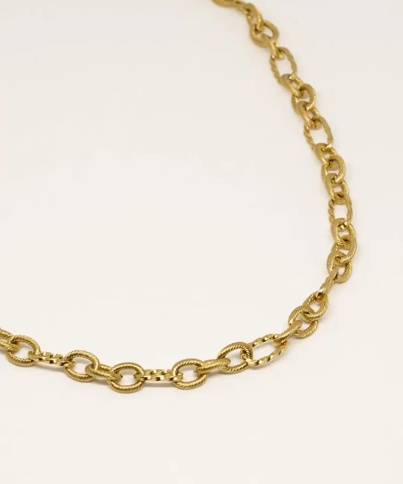 collier maille ronde acier inoxydable mireille