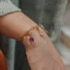 Clip pendentif pierre naturelle amethyste coco