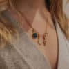 clip pendentif pierre naturelle onyx noir