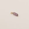 Charm emeric amethyste acier inoxydable