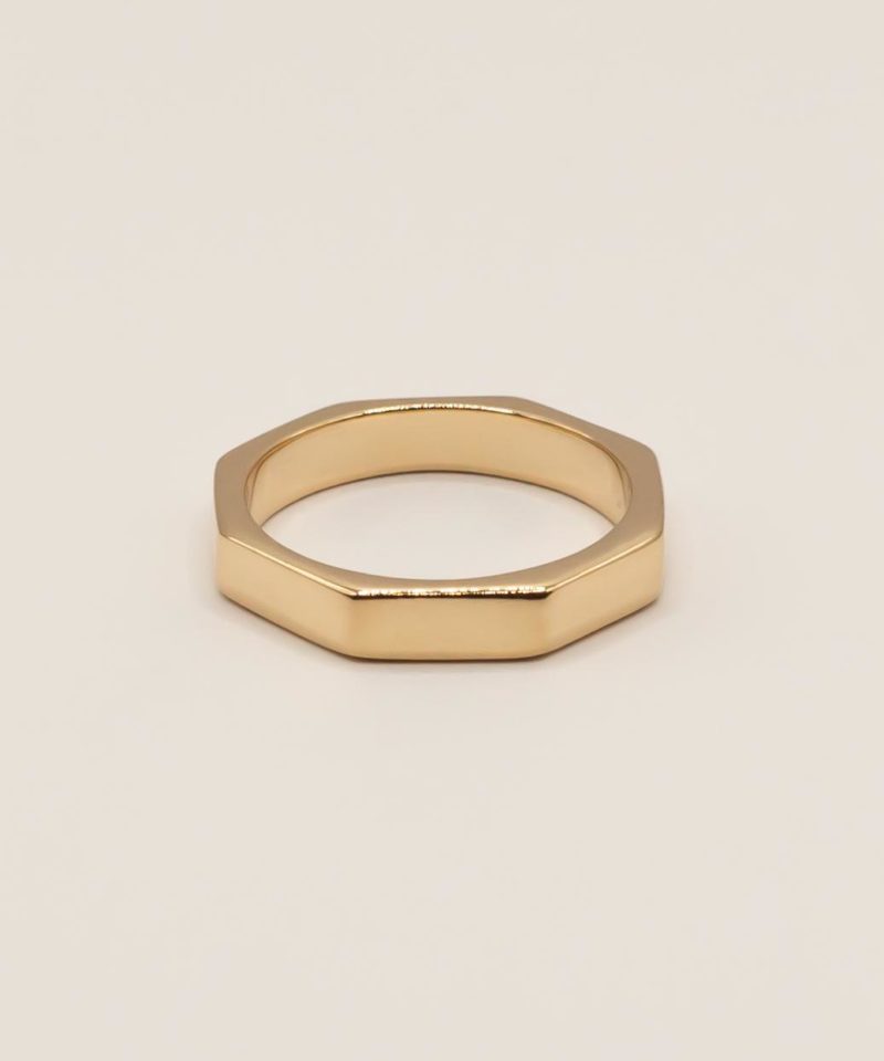 Bague hexagone gravure roxanne 001